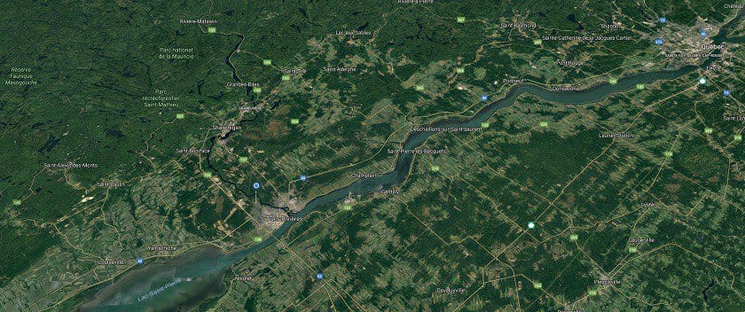 Niveau grande région de la matrice des menaces