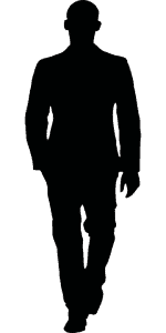 Silhouette marchant posture neutre