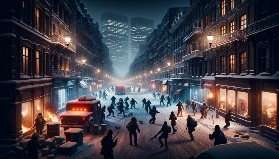Centre Ville De Montréal Illustrant Le Chaos Causé Par Une Panne Soudaine DInternet 4 | Québec Preppers centre ville de Montréal illustrant le chaos causé par une panne soudaine d'Internet